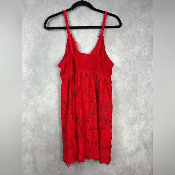 CACIQUE Lace Night Gown Red Sexy Dress Size 18/20 - Picture 4 of 9
